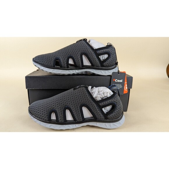 Bass Outdoor Hex Mesh Vent Sandals Womens 8 Gray Slip On Hiking Shoes NWB - Picture 3 of 13